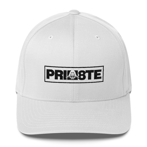 Prim8te Black Logo Flex Fit Cap